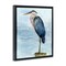 Stupell Industries Blue Heron's Perch Floater Framed Canvas Wall Art Design by John Keeling
